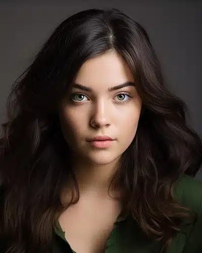 beautiful slavic women brunette green eyes portrait 3