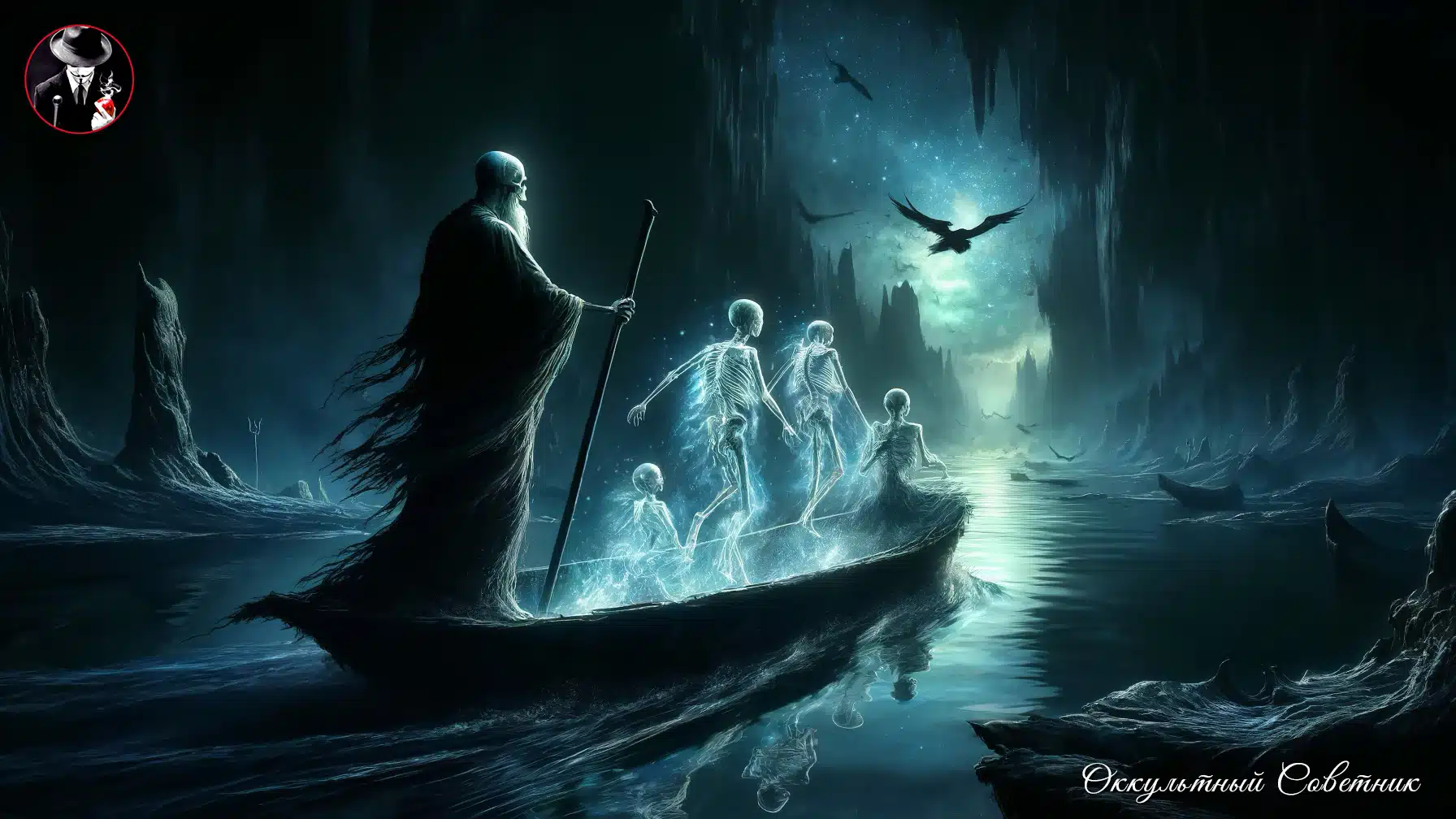 Харон перевозящий Души в Царство мёртвых. © Оккультный Советник Арт.