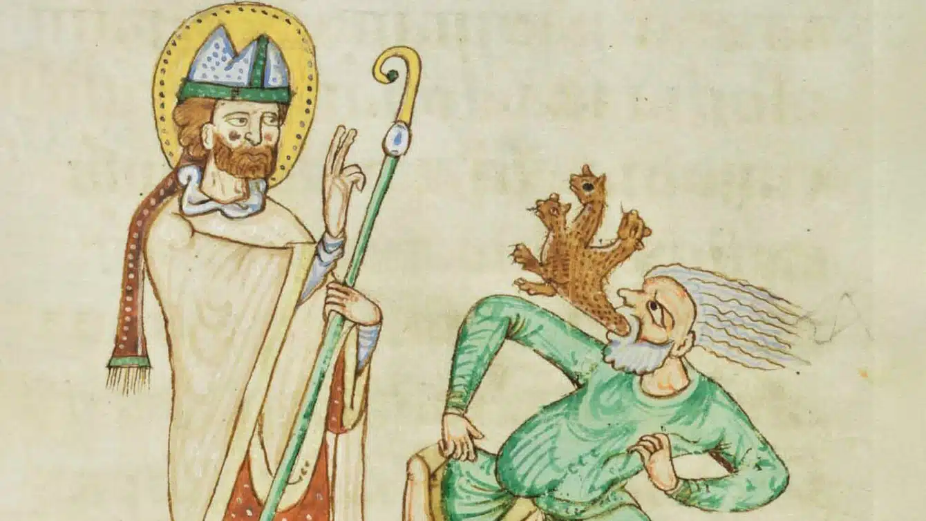 Лев IX изгоняет беса.