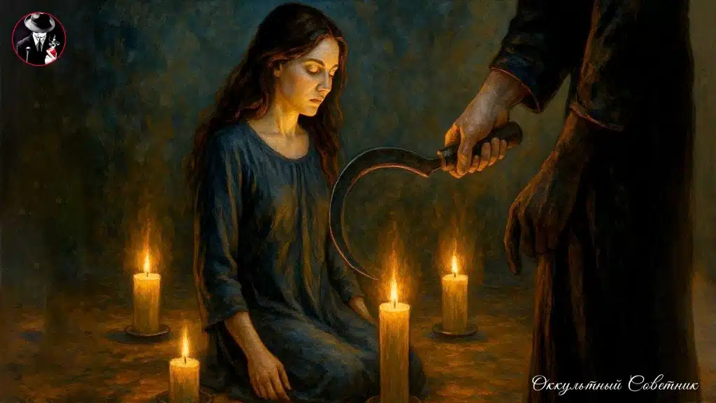 Обряд чистки от негатива при помощи серпа и свечей