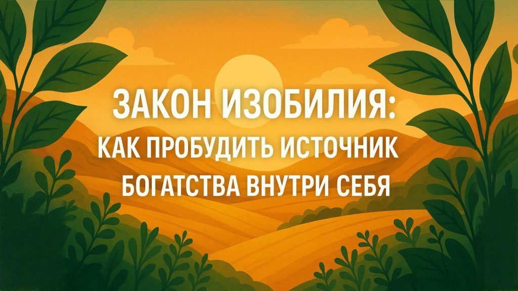 Закон Изобилия — это не про деньги, а про вашу энергию